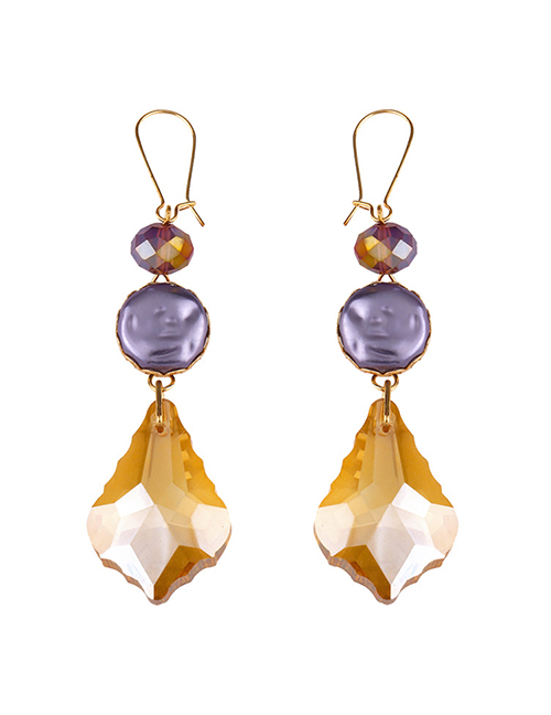 Fashion Gold Crystal Earrings