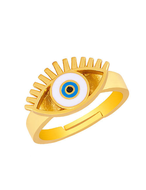 Fashion Blue Eye Drop Ring