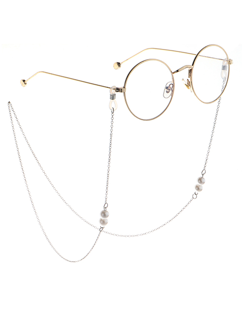 Fashion Silver Non-fading Pearl Eyeglass Chain