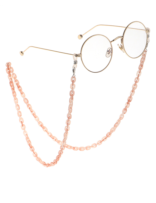Fashion Pink Acrylic Leopard Thin Chain Glasses Chain