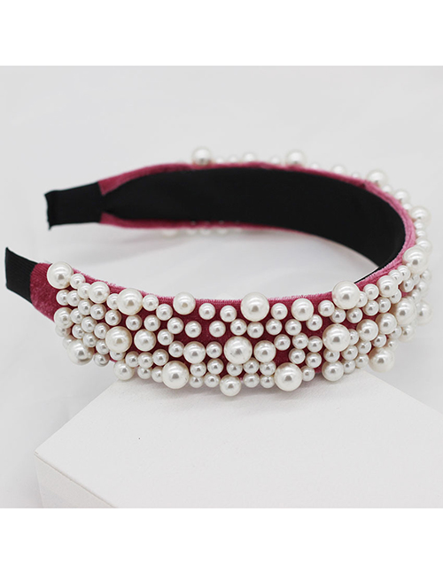 Fashion Pink Pearl Irregular Headband