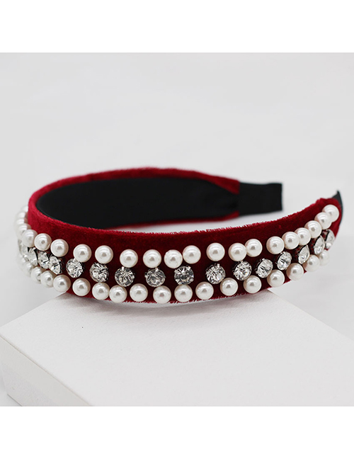 Fashion Red Diamond-studded Headband