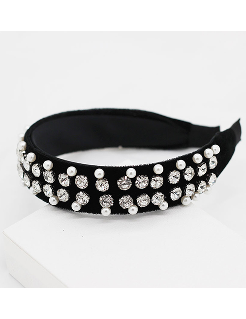 Fashion Black Diamond-studded Headband