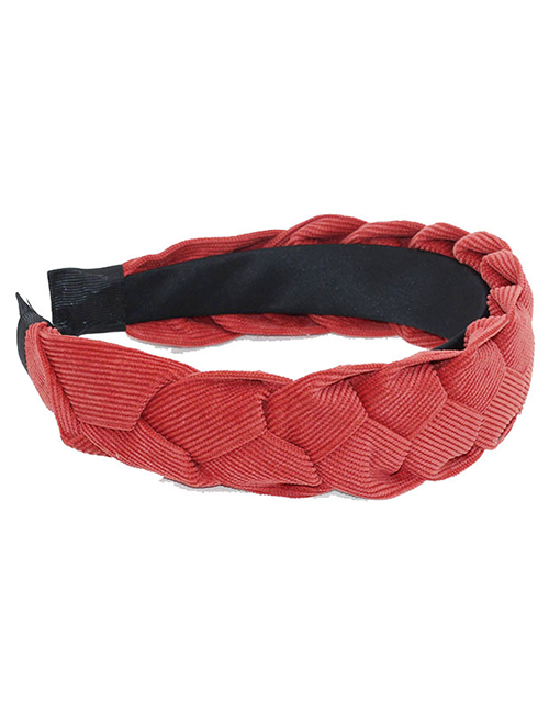Fashion Light Red Twist Fabric Geometric Headband