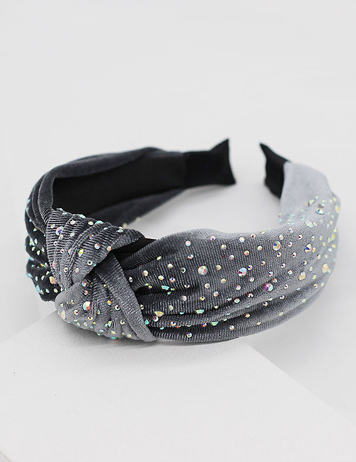 Fashion Gray Granular Flannel Geometric Headband