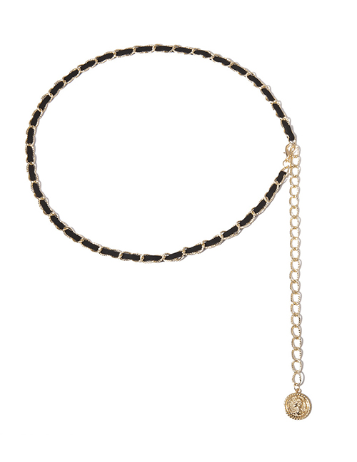 Fashion Gold Single Layer Chain Velvet Waist Chain