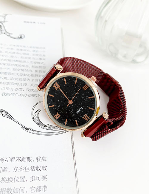 Fashion Red Wine Alloy Watch