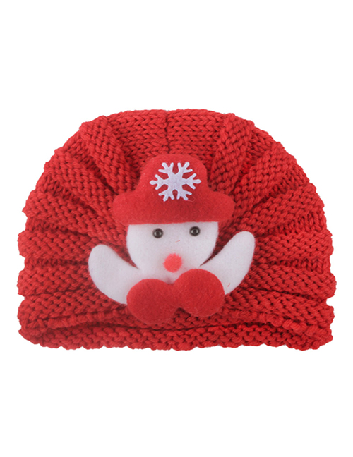 Fashion Red Knitted Wool Baotou Cap