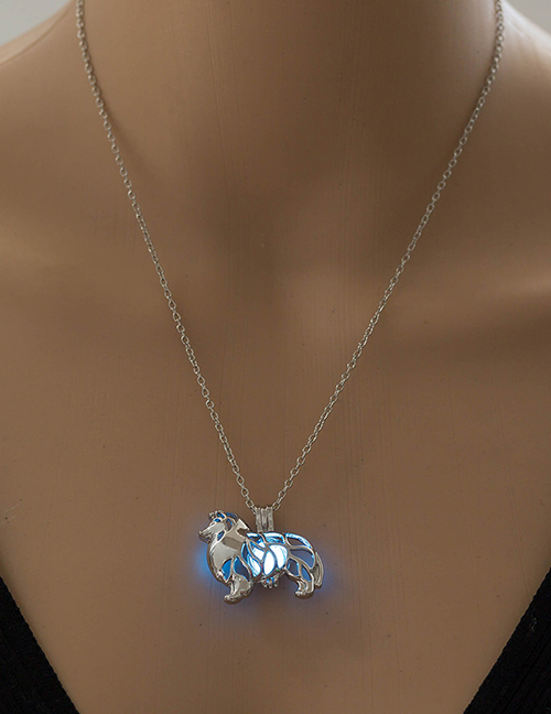 Fashion Sky Blue Sheep Luminous Necklace