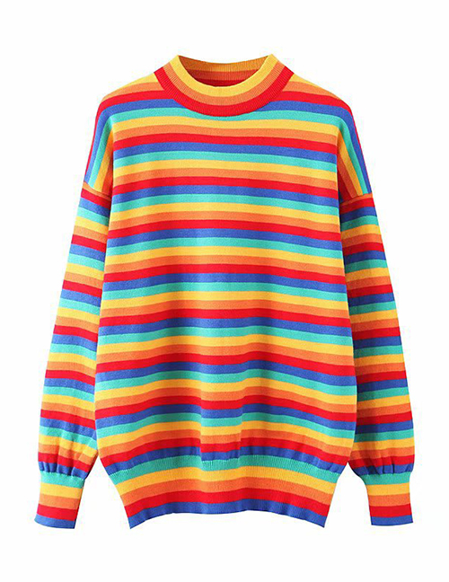 Fashion Color Striped Sweater