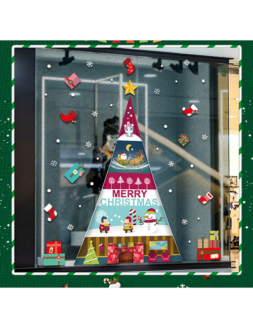 Fashion Color Christmas Tree Double Wall Sticker