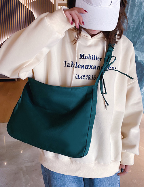 Fashion Green Bow Wide Shoulder Bag