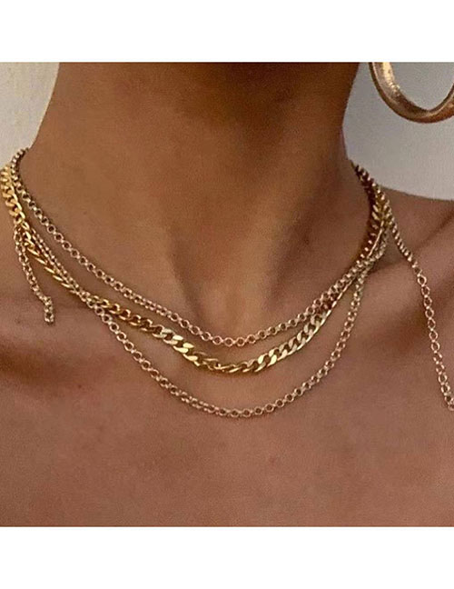 Fashion Gold Multi-layer Necklace