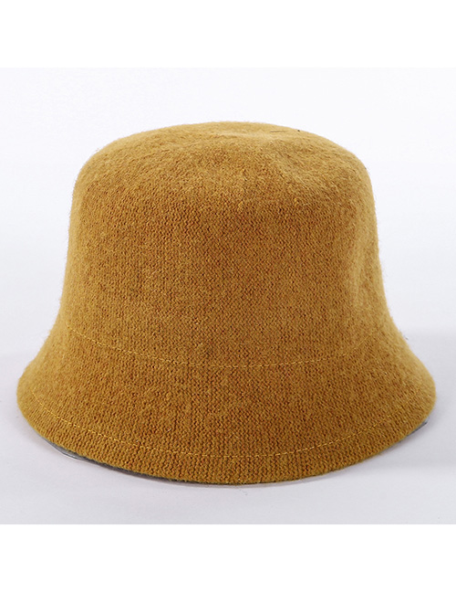 Fashion Yellow Wool Knit Fisherman Hat