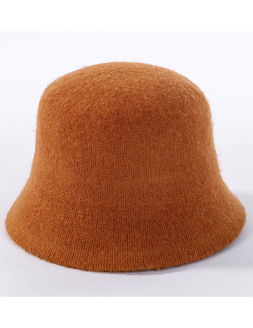 Fashion Orange Wool Knit Fisherman Hat