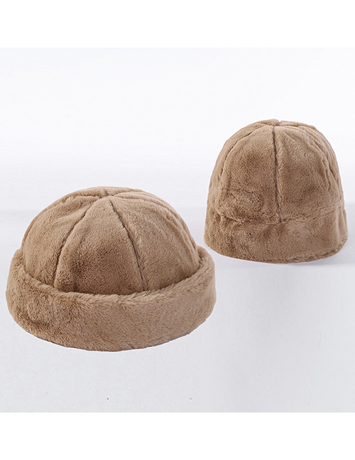 Fashion Camel Cashmere Fisherman Hat