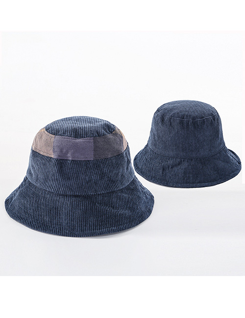 Fashion Navy Double-sided Wear Fishing Color Matching Basin Cap