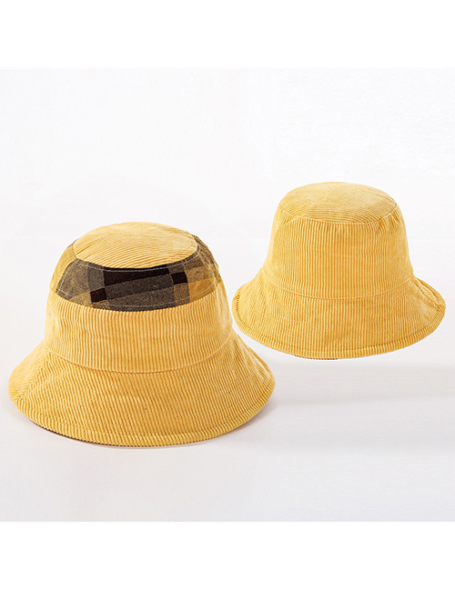 Fashion Yellow Double-sided Wear Fishing Color Matching Basin Cap