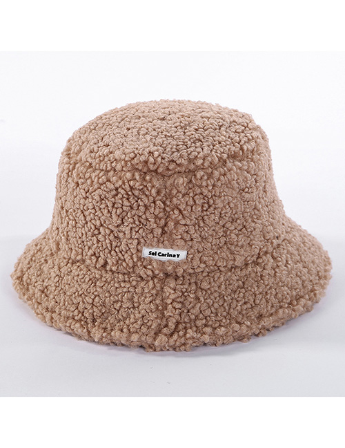 Fashion Camel Lamb Hair Thickening Fisherman Hat