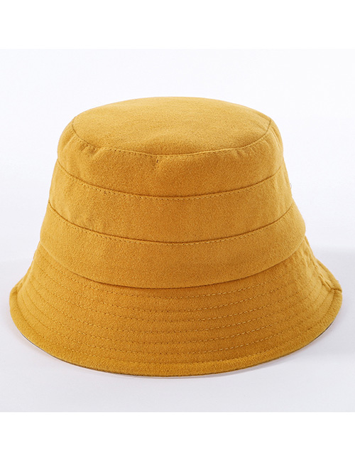 Fashion Yellow Solid Color Wide Visor