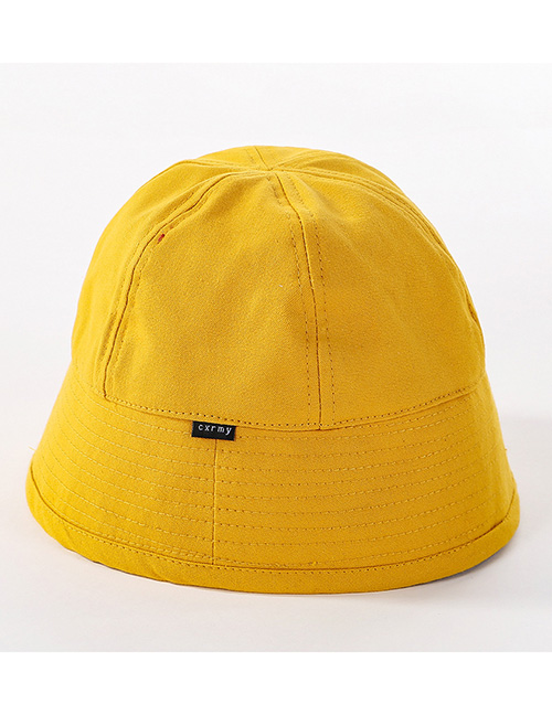 Fashion Yellow Cotton Fisherman Hat