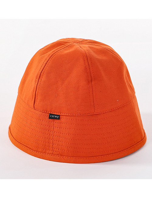Fashion Orange Red Cotton Fisherman Hat