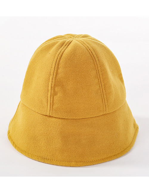 Fashion Yellow Wool Fisherman Hat