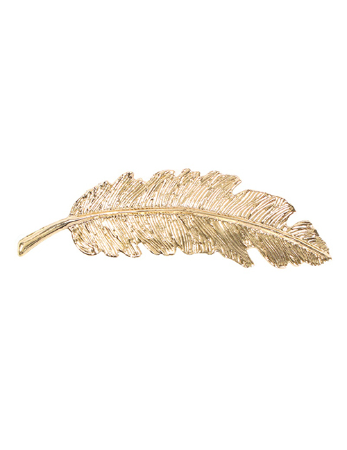 Fashion Gold Alloy Leaf Brooch