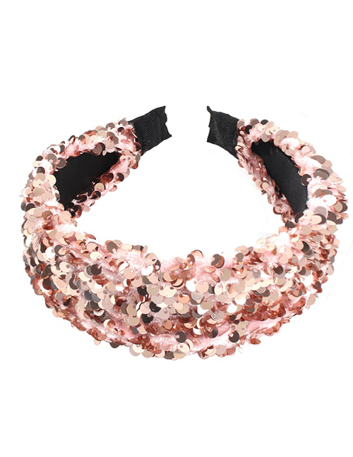 Fashion Pink Velvet Sequin Headband
