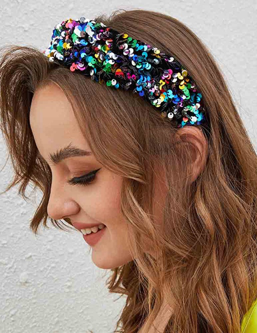 Fashion Color Velvet Sequin Headband