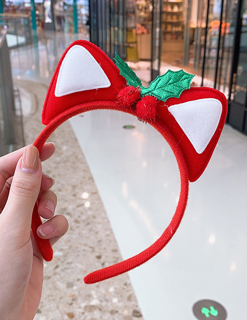 Fashion Red Cat Ears Christmas Gift Headband