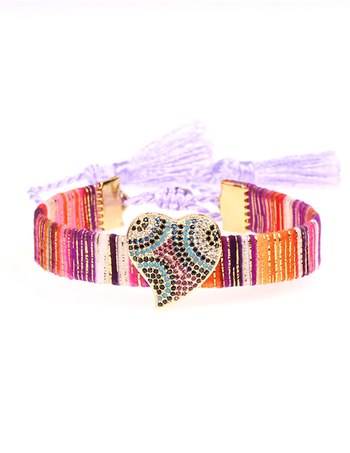 Fashion Color Colorful Diamond Love Micro Fringe Tassel Bracelet
