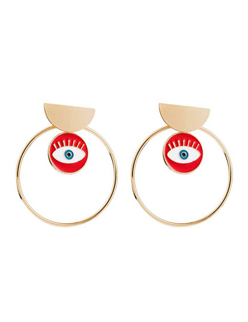 Fashion Gold Gold-plated Big Circle Earrings