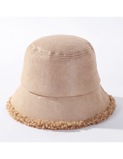 Fashion Beige Fur One Lamb Fur Fisherman Hat