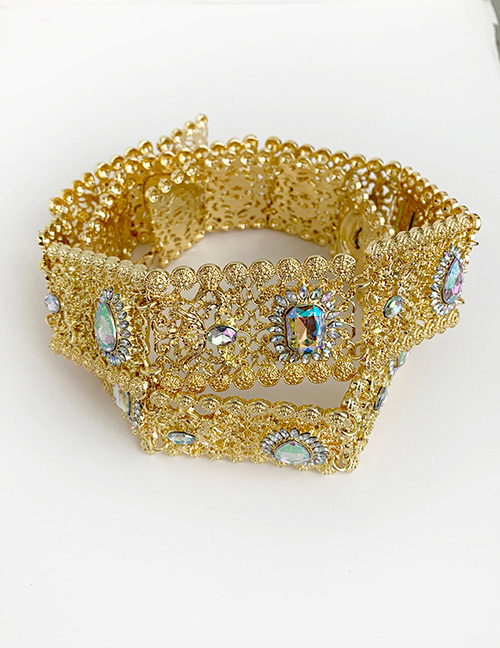 Fashion Gold Alloy Diamond Belt