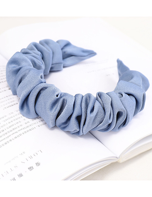 Fashion Blue Fabric Silk Acetate Pleated Headband
