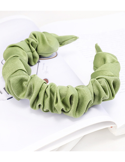 Fashion Green Fabric Silk Acetate Pleated Headband
