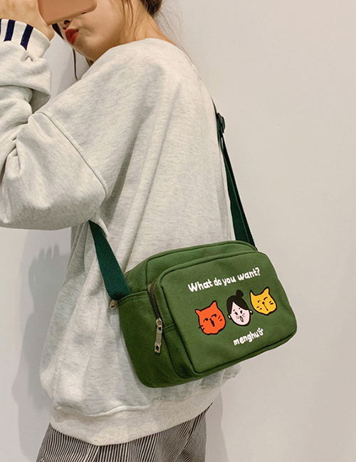 Fashion Green Child Cartoon Panda Crossbody Shoulder Bag