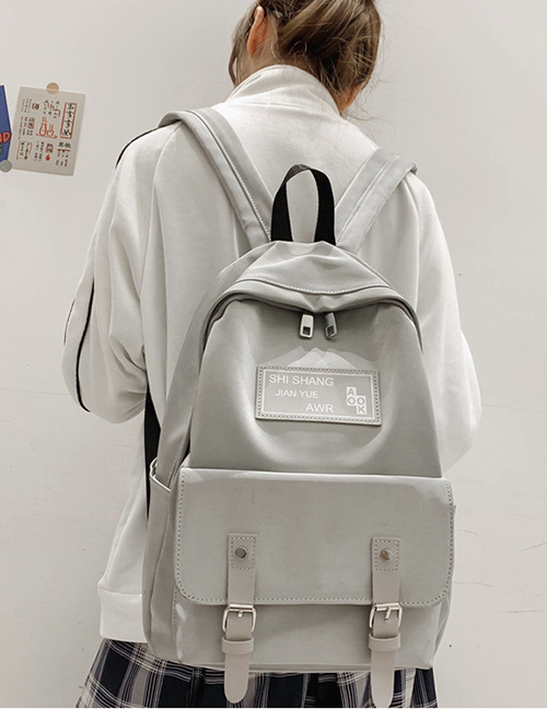 Fashion Light Grey Belt Shoulder Bag