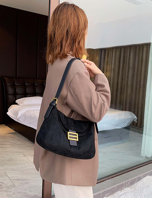 Fashion Black Locked Shoulder Bag Shoulder Bag