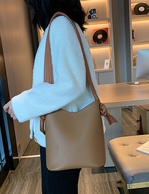 Fashion Brown Broadband Handbag Shoulder Bag