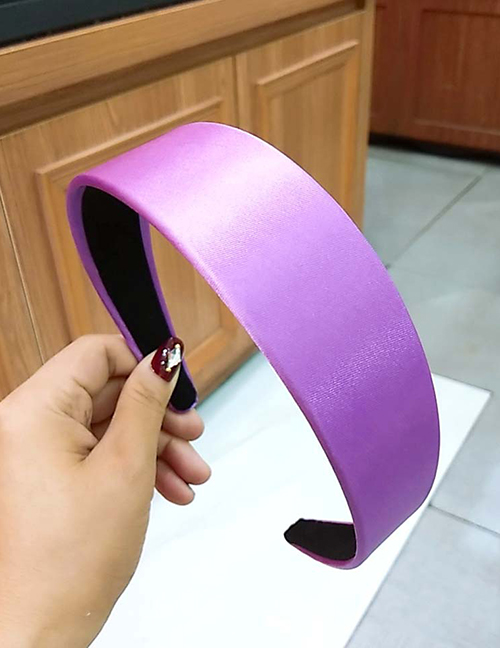Fashion Fluorescent Purple Wide-brimmed Fabric Flat Headband