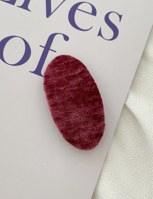 Fashion Ellipse-purple Velvet Geometric Hair Clip