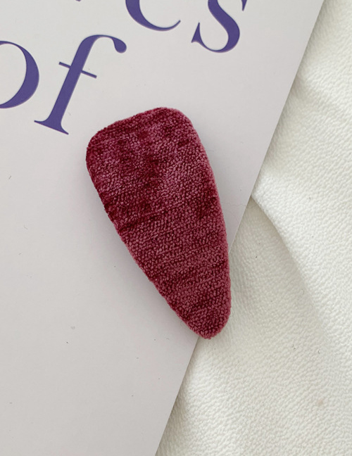 Fashion Triangle-purple Velvet Geometric Hair Clip