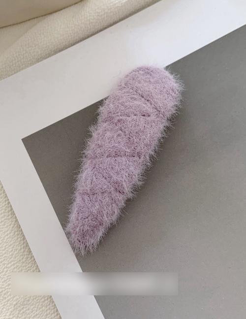 Fashion Purple Woven Faux Rabbit Fur Bb Clip