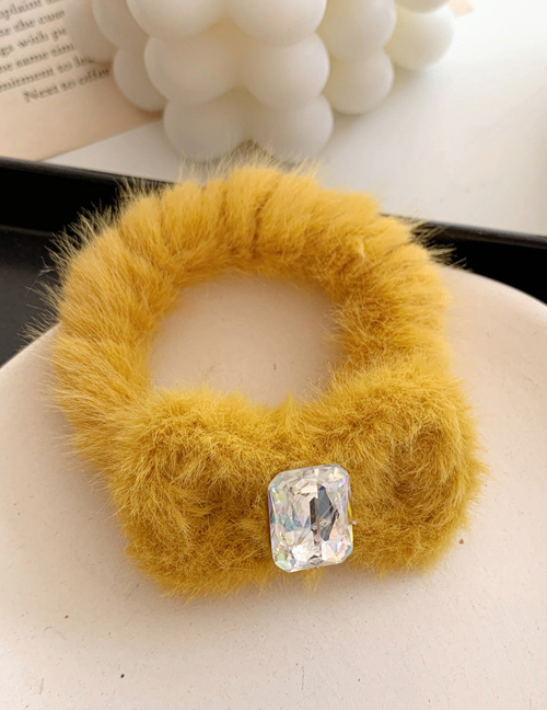 Fashion Hair Rope - Turmeric Diamond-like Rabbit Hair Bb Clip