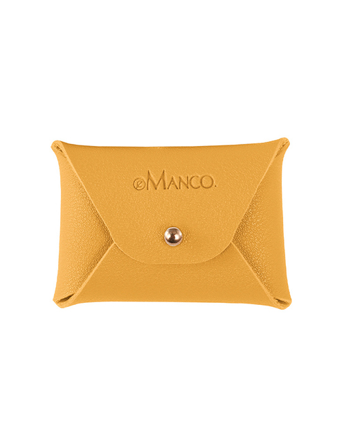 Fashion Yellow Leather Letter Coin Purse