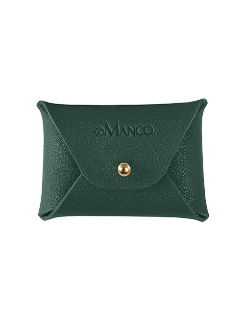 Fashion Green Leather Letter Coin Purse