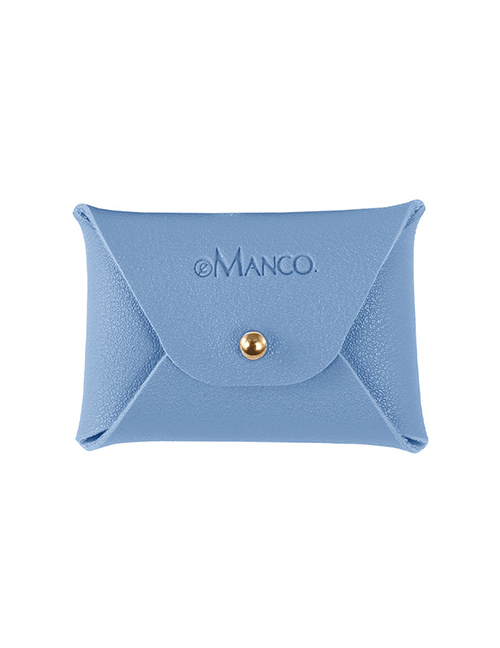 Fashion Blue Leather Letter Coin Purse