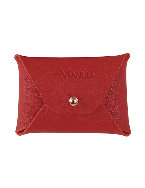 Fashion Red Leather Letter Coin Purse